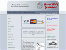 Tablet Screenshot of graywolfgraphicsrubberstamps.com